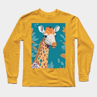 Africa Savanna Giraffe Cute Wild Animal Long Sleeve T-Shirt